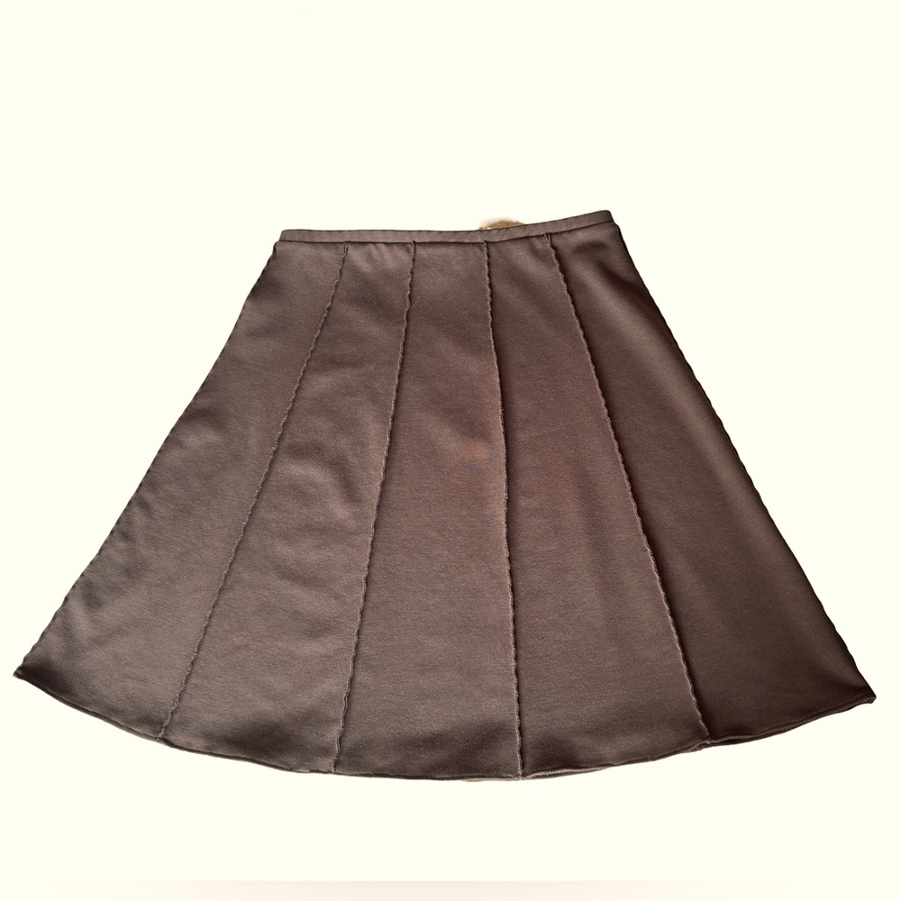 Steve & Barry’s Full Skirt Size 12 Chocolate Brown Stretch Seamed A-Line